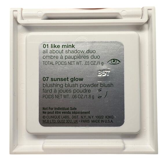 Clinique Jonathan Adler All About Eye Shadow Blush Duo Like Mink Sunset Glow - Picture 2 of 3